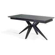 Table extensible gris-noir 90 cm x 160-240 cm h. 76 cm