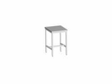 Table inox soudée centrale - l2g - - inox600 700x850mm
