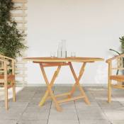 Table pliable de jardin 120x120x75 cm bois massif de