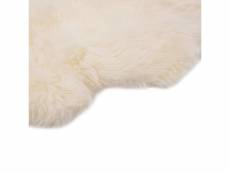 Tapis en peau de mouton 60 x 90 cm blanc 283875