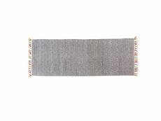 Tapis texas moderne, style kilim, 100% coton, gris, 180x60cm 8052773470186