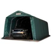 Tente-garage carport 3,3 x 7,2 m d'élevage abri agricole tente de stockage bâche pvc 800 n armature solide vert foncé sol dur, béton - vert