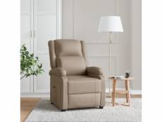 Vidaxl fauteuil inclinable cappuccino similicuir 322442