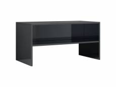 Vidaxl meuble tv noir brillant 80 x 40 x 40 cm aggloméré
