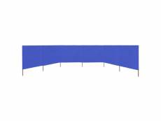 Vidaxl paravent 6 panneaux tissu 800 x 80 cm bleu azuré 47173