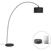 Vinossa - led Dimmable Lampe arquée variateur inclus - 1 lumière - h 174 cm - Noir - Moderne - éclairage intérieur - Salon - Noir - Qazqa