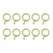 10 anneaux pour barre à rideau Elasa GoodHome Ø16/19 mm doré