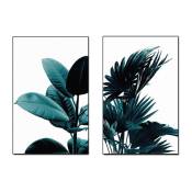 2pcs / set plante verte Toile Impression d'art Affiche