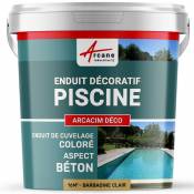 Arcane Industries - Décoration piscine enduit de cuvelage finition béton ciré arcacim deco - 16 m² - Barbadine Clair - Barbadine Clair