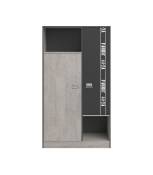 Armoire 2 Portes avec Penderie style Loft L101.4 cm