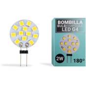 Barcelona Led - Ampoule led G4 plate bi-pin 2W - 12V ac/dc - Blanc Chaud - Blanc Froid