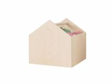 Boîte de rangement house bois verni #DS