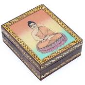 Boîte décorative Bouddha en bois de manguier