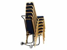 Chariot pour chaises de banquet - 10 chaises - bolero - - acier 490x540x1030mm