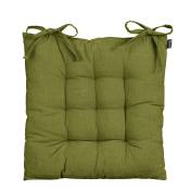 Coussin de chaise d'exterieur en coton vert 46x46