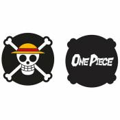 Coussin forme One Piece Logo Pirate 40x40cm - Noir