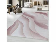 Diamant - tapis à motifs vagues - rose 160 x 230 cm