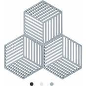 Ersandy - Kitchen Pot Coaster Tapis de Protection en Silicone Teffa (Gris, Raya Hexagonal: 160x138x8mm)