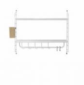 Etagère String Bathroom / Pour salle de bain - L 58 x H 50 x P 20 cm - String Furniture blanc en métal