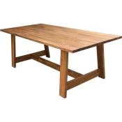 Homifab - Table de jardin rectangulaire en bois massif 6 à 8 personnes 220 cm - Laguna - Bois