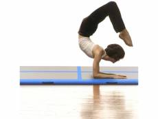 Icaverne - tapis pilates et yoga famille tapis gonflable de gymnastique avec pompe 700x100x10cm pvc bleu