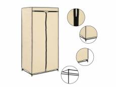 Inedit armoires et meubles de rangement collection maputo garde-robe crème 75x50x160 cm