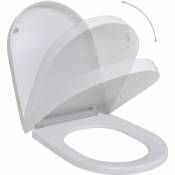 Inlife - Abattant wc avec frein de chute 2 pcs Plastique Blanc