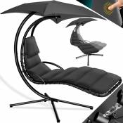 KESSER® - Chaise longue flottante avec parasol Chaise longue suspendue Chaise longue Hauteur 200 cm, Longueur 194 cm, Largeur 100 cm Chaise longue de