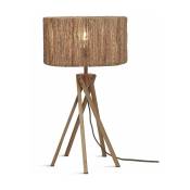 Lampe à poser en bambou naturel avec abat-jour en rotin 30x45 cm Iguazu - Good & Mojo