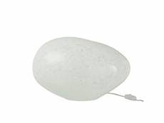Lampe dany taches ovale verre blanc - l 40 x l 30 x h 24 cm