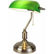 Lampe de Banquier Verte - Lampe de Bureau Vintage de