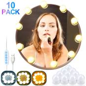 Lampe miroir led diy Lampe usb Maquillage Variable 10 led Eclairage 360 - Swanew