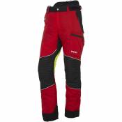 Light pantalon de protection anti-coupures, rouge/jaune, taille EU 62/ FR 56 - KOX