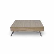 MENZZO Table basse relevable Sundance Chêne clair
