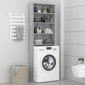 Meuble pour machine à laver Sonoma gris 64x24x190 cm