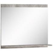 Miroir avec étagère Montreal Badplaats 60 x 12 x 50 cm - Beton gris - Beton gris