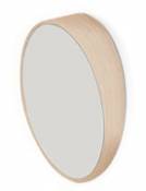 Miroir Odilon Small / Ø 25 cm - à poser ou suspendre - Hartô bois naturel en verre
