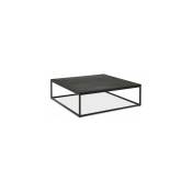 M&s - Table basse carrée 110x35 cm en bois noir et