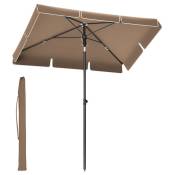 Parasol 200 x 125 cm, Protection Solaire upf 50+, Inclinable