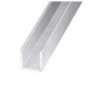 Profilé U aluminium anodisé incolore 20 x 20 x 20