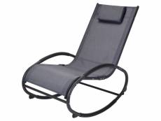 Progarden chaise à bascule gris foncé