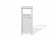 Rebecca mobili armoire de salle de bains à portes en bois blanc, peu encombrante RE6685