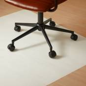 Relaxdays - Tapis protège-sol pour chaise de bureau 3 tailles tapis de chaise anti-rayures plastique 90x90, blanc