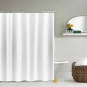 RIDEAU DE DOUCHE EXTRA LONGUEUR hauteur blanc pour la salle de bain, rideau de salle de bain large en polyester anti-moisissure, imperméable pour la