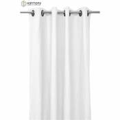 Rideau Uni et Coloré Harmony en 100% lin - Blanc - 140 x 280 cm