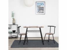 Set de table industriel avec 2 chaises