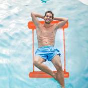 Swanew - Hamac de l'eau piscine gonflable Bouée du hamac Flottant chaise flottante hamac Lit chaise gonflable piscine 120x73cm Orange - Orange