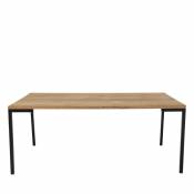 Table basse en bois et métal 110x60cm bois clair et