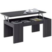 Table basse Kendra Lift couleur gris cendré salon salle à manger meuble style industriel 43-54x100x50-68 cm