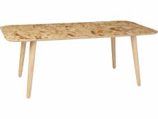 Table basse rectangulaire 120 cm - marron/marron -